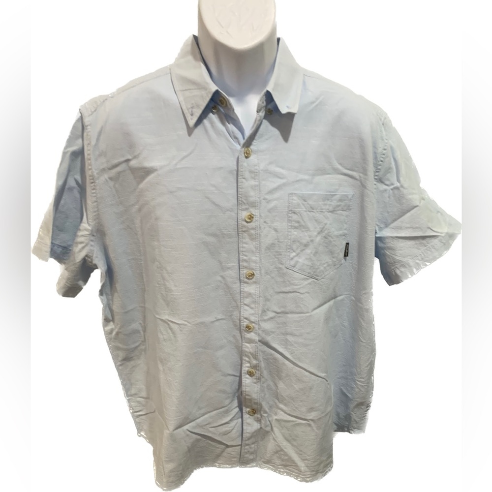 Eddie Bauer Shirt Sleeve Button Down Men’s Size XL Light Blue